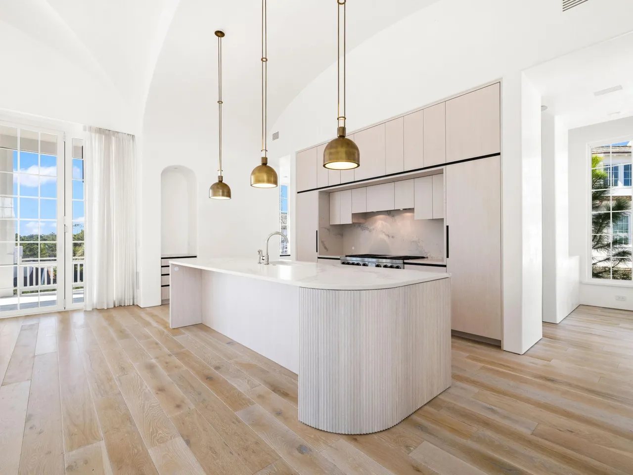 Light-filled kitchen in a coastal residence